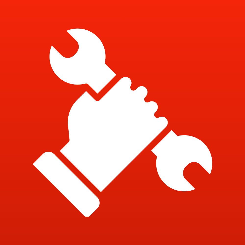 White wrench in hand icon on red background. Referral Program: Get rewarded for referring friends to our services in Seattle, WA.