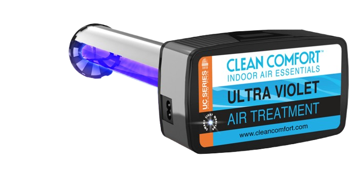 Close-up of an ultraviolet air treatment device for improving Indoor Air Quality, ensuring cleaner, healthier air in Seattle, WA homes.