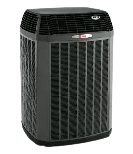 Close-up of a Trane air handler unit, essential for HVAC systems in Seattle, WA, ensuring efficient air distribution and temperature control.